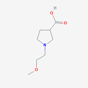 molecular formula C8H15NO3 B1390583 1-(2-Methoxyethyl)pyrrolidine-3-carboxylic acid CAS No. 1160261-69-7
