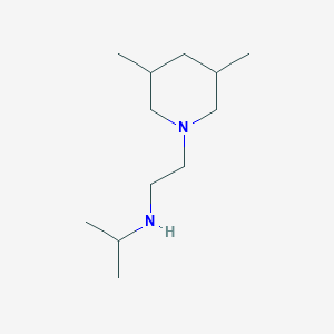molecular formula C12H26N2 B1390584 N-[2-(3,5-Dimethylpiperidin-1-YL)ethyl]propan-2-amine CAS No. 915921-72-1