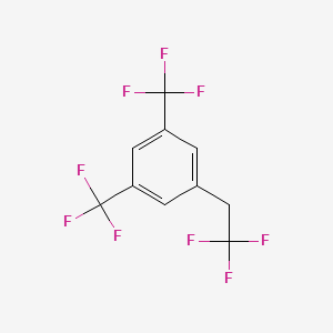 molecular formula C10H5F9 B1390586 1-(2,2,2-Trifluoro-ethyl)-3,5-bis(trifluoromethyl)benzene CAS No. 1099597-83-7