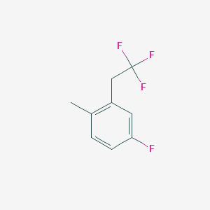 molecular formula C9H8F4 B1390587 4-氟-1-甲基-2-(2,2,2-三氟乙基)苯 CAS No. 1099598-13-6