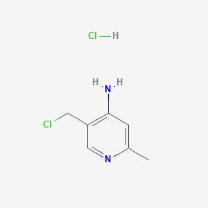 molecular formula C7H10Cl2N2 B1390591 5-(Chloromethyl)-2-methylpyridin-4-amine hydrochloride CAS No. 1186195-03-8