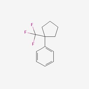 molecular formula C12H13F3 B1390600 (1-[Trifluoromethyl]cyclopentyl)benzene CAS No. 1186195-43-6