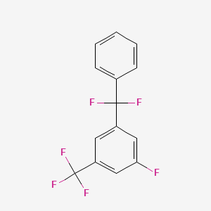 molecular formula C14H8F6 B1390602 1-(二氟苯甲基)-3-氟-5-(三氟甲基)苯 CAS No. 1138445-38-1