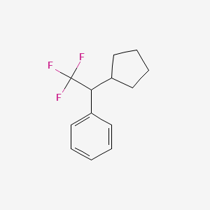 molecular formula C13H15F3 B1390606 (1-Cyclopentyl-2,2,2-trifluoroethyl)benzene CAS No. 1186195-02-7
