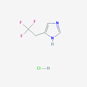 molecular formula C5H6ClF3N2 B1390608 4-(2,2,2-Trifluoroethyl)-1H-imidazole hydrochloride CAS No. 1185009-70-4