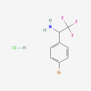 molecular formula C8H8BrClF3N B1390609 1-(4-Bromophenyl)-2,2,2-trifluoroethanamine hydrochloride CAS No. 842169-72-6