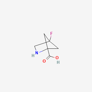 molecular formula C6H8FNO2 B1390615 4-Fluoro-2-azabicyclo[2.1.1]hexane-1-carboxylic acid CAS No. 1196976-68-7