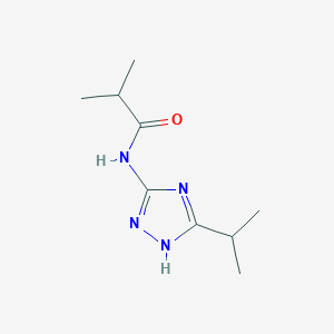 molecular formula C9H16N4O B1390618 N-(5-Isopropyl-1H-1,2,4-triazol-3-YL)-2-methylpropanamide CAS No. 1160264-38-9