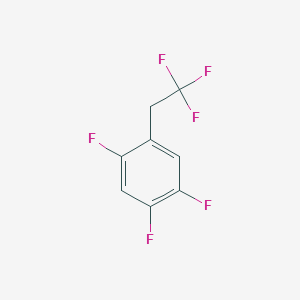 molecular formula C8H4F6 B1390622 1,2,4-三氟-5-(2,2,2-三氟乙基)-苯 CAS No. 1099597-26-8