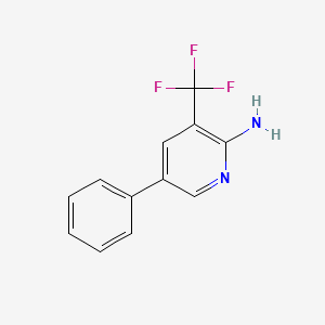 molecular formula C12H9F3N2 B1390625 2-氨基-5-苯基-3-(三氟甲基)吡啶 CAS No. 1186194-94-4