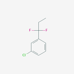 molecular formula C9H9ClF2 B1390627 1-Chloro-3-(1,1-difluoropropyl)benzene CAS No. 1204295-82-8