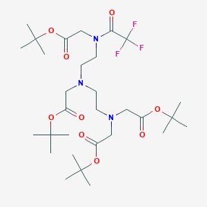 molecular formula C30H52F3N3O9 B139063 DiethylenetriaminetetraaceticAcidTrifluoroacetamideTetra(tert-butylEster) CAS No. 180152-85-6