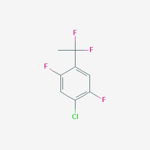 molecular formula C8H5ClF4 B1390631 1-氯-4-(1,1-二氟乙基)-2,5-二氟苯 CAS No. 1138444-89-9