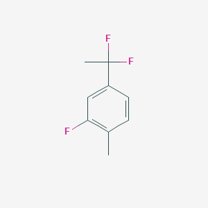 molecular formula C9H9F3 B1390632 4-(1,1-Difluoroethyl)-2-fluoro-1-methylbenzene CAS No. 1138445-12-1
