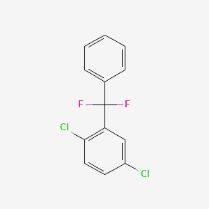 molecular formula C13H8Cl2F2 B1390638 1,4-Dichloro-2-(difluorophenylmethyl)benzene CAS No. 1138445-00-7