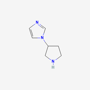 molecular formula C7H11N3 B1390641 1-(吡咯烷-3-基)-1H-咪唑 CAS No. 64074-20-0