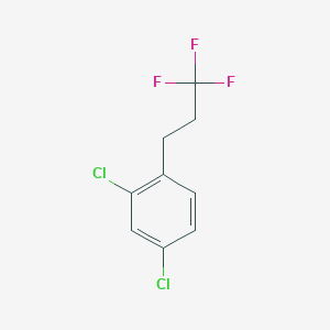 molecular formula C9H7Cl2F3 B1390650 2,4-Dichloro-1-(3,3,3-trifluoropropyl)benzene CAS No. 1099597-56-4