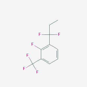 molecular formula C10H8F6 B1390653 1-(1,1-二氟丙基)-2-氟-3-(三氟甲基)苯 CAS No. 1138445-48-3