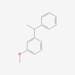 molecular formula C15H16O B13906537 1-Methoxy-3-(1-phenylethyl)benzene 