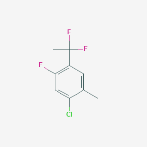 molecular formula C9H8ClF3 B1390655 1-氯-4-(1,1-二氟乙基)-5-氟-2-甲基苯 CAS No. 1138444-91-3