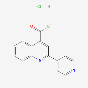 molecular formula C15H10Cl2N2O B1390657 2-(Pyridin-4-yl)quinoline-4-carbonyl chloride hydrochloride CAS No. 174636-68-1