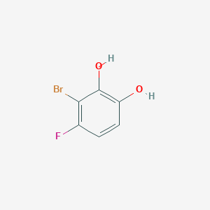 molecular formula C6H4BrFO2 B13906628 3-Bromo-4-fluorobenzene-1,2-diol 