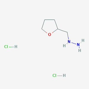 molecular formula C5H14Cl2N2O B1390663 (Oxolan-2-ylmethyl)hydrazine dihydrochloride CAS No. 1209582-60-4
