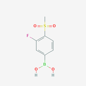 molecular formula C7H8BFO4S B1390664 3-Fluoro-4-(methylsulfonyl)phenylboronic acid CAS No. 648904-83-0