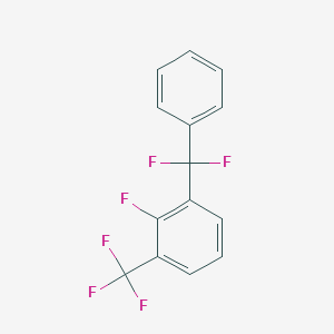 molecular formula C14H8F6 B1390668 1-(Difluorophenylmethyl)-2-fluoro-3-(trifluoromethyl)benzene CAS No. 1138445-34-7