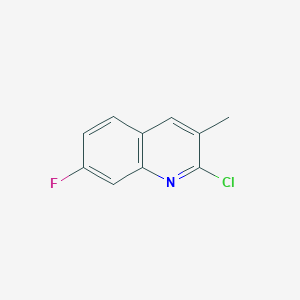 molecular formula C10H7ClFN B139067 2-氯-7-氟-3-甲基喹啉 CAS No. 132118-48-0
