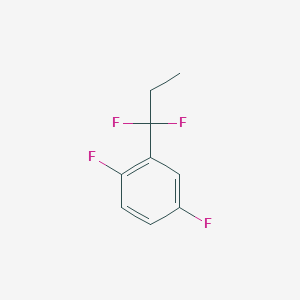 molecular formula C9H8F4 B1390670 2-(1,1-Difluoropropyl)-1,4-difluorobenzene CAS No. 1138445-40-5