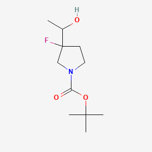 molecular formula C11H20FNO3 B13906709 Tert-butyl 3-fluoro-3-(1-hydroxyethyl)pyrrolidine-1-carboxylate 