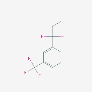 molecular formula C10H9F5 B1390673 1-(1,1-Difluoropropyl)-3-(trifluoromethyl)benzene CAS No. 1138445-56-3