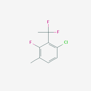 molecular formula C9H8ClF3 B1390677 1-氯-2-(1,1-二氟乙基)-3-氟-4-甲基苯 CAS No. 1138444-92-4