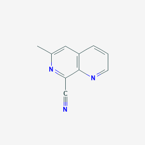 molecular formula C10H7N3 B13906771 6-Methyl-1,7-naphthyridine-8-carbonitrile 