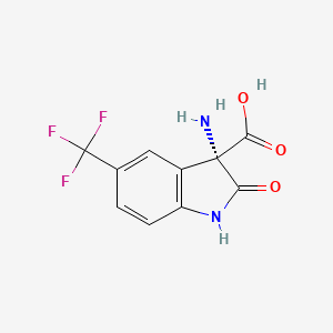 molecular formula C10H7F3N2O3 B13906781 (3S)-3-amino-2-oxo-5-(trifluoromethyl)-1H-indole-3-carboxylic acid 