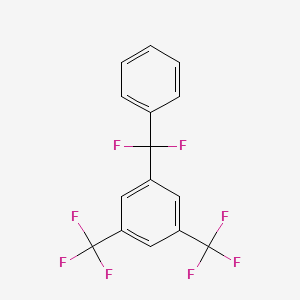molecular formula C15H8F8 B1390680 1-(Difluorophenylmethyl)-3,5-bis(trifluoromethyl)benzene CAS No. 1138445-31-4