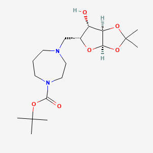 tert-Butyl 4-{[(3aR,5R,6S,6aR)-6-hydroxy-2,2-dimethyl-tetrahydro-2H-furo[2,3-d][1,3]dioxol-5-yl]methyl}-1,4-diazepane-1-carboxylate