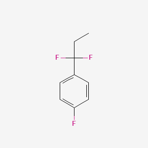 molecular formula C9H9F3 B1390682 1-(1,1-二氟丙基)-4-氟苯 CAS No. 1204295-95-3