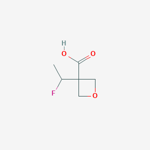 molecular formula C6H9FO3 B13906829 3-(1-Fluoroethyl)oxetane-3-carboxylic acid 