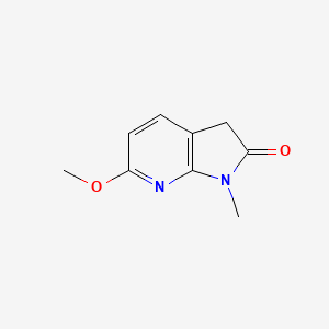 molecular formula C9H10N2O2 B13906846 6-methoxy-1-methyl-3H-pyrrolo[2,3-b]pyridin-2-one 