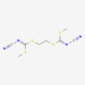 molecular formula C8H10N4S4 B13906870 Ethylenebis(methyl cyanocarbonimidothioate) 