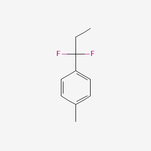 molecular formula C10H12F2 B1390693 1-(1,1-Difluoropropyl)-4-methylbenzene CAS No. 1186194-63-7