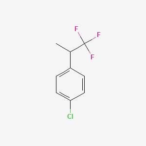 molecular formula C9H8ClF3 B1390695 1-Chloro-4-(2,2,2-trifluoro-1-methyl-ethyl)benzene CAS No. 1204295-79-3