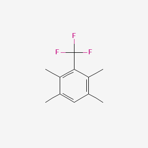 molecular formula C11H13F3 B1390696 1,2,4,5-Tetramethyl-3-(trifluoromethyl)benzene CAS No. 3360-65-4