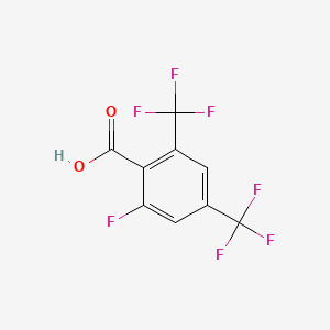 molecular formula C9H3F7O2 B1390702 2-Fluoro-4,6-bis(trifluoromethyl)benzoic acid CAS No. 1017777-41-1