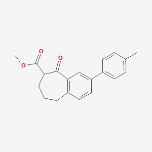 molecular formula C20H20O3 B13907073 Methyl 3-(4-methylphenyl)-5-oxo-6,7,8,9-tetrahydrobenzo[7]annulene-6-carboxylate 