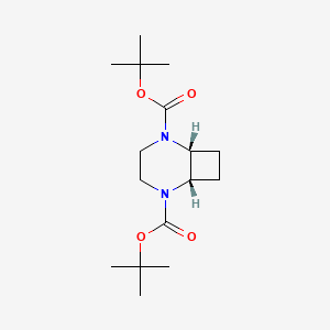molecular formula C16H28N2O4 B13907146 Ditert-butyl cis-2,5-diazabicyclo[4.2.0]octane-2,5-dicarboxylate 