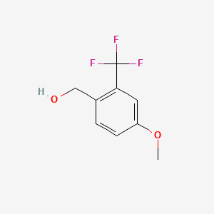 molecular formula C9H9F3O2 B1390728 (4-Methoxy-2-(trifluoromethyl)phenyl)methanol CAS No. 773871-39-9