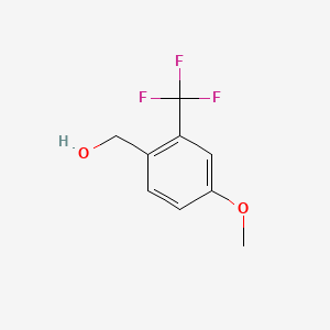 molecular formula C9H9F3O2 B1390728 4-Methoxy-2-(trifluoromethyl)benzyl alcohol CAS No. 773871-39-9